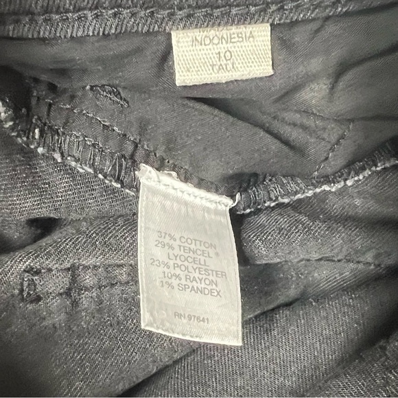 J Jill Women’s Black Denim Leggings Size 10T - Picture 5 of 6